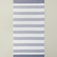Aegean Stripe Beach Towel top view, Navy