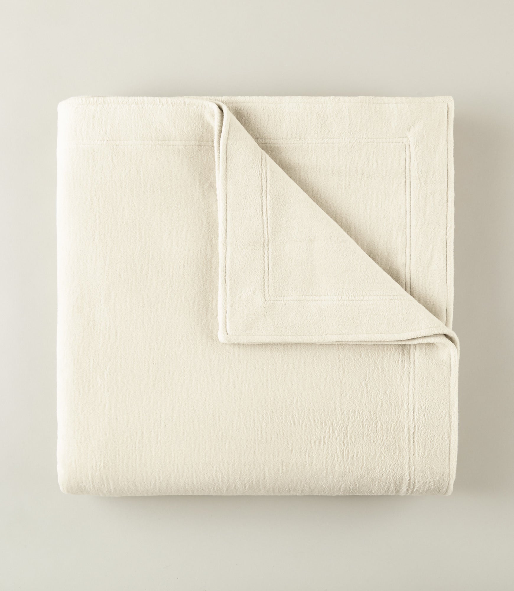 All Seasons Framed Cotton Blanket, Natural