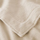 Close up of framing detail of All Seasons Framed Cotton Blanket, Linen