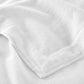 Close up of framing detail of All Seasons Framed Cotton Blanket, White