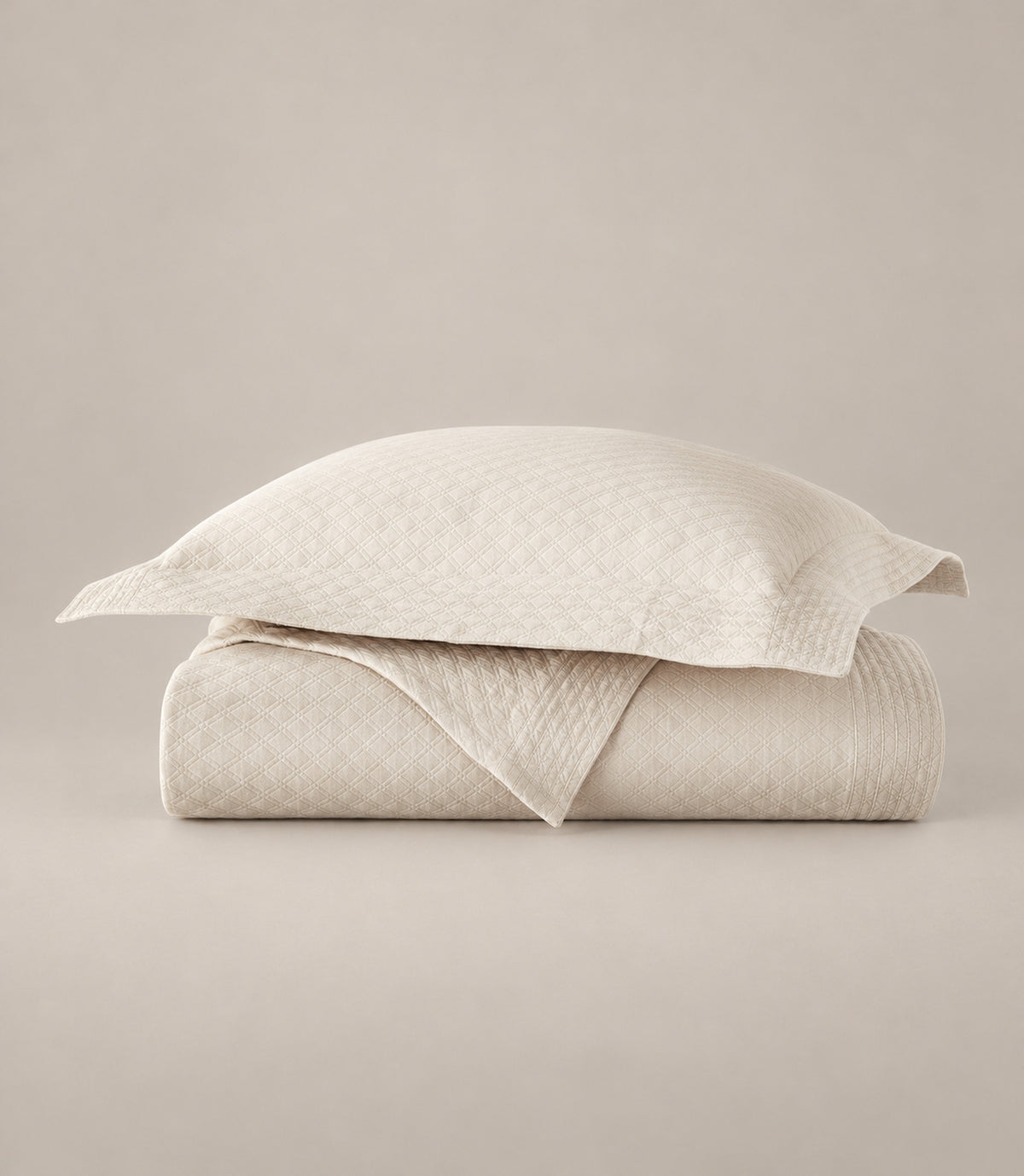 Alyssa Matelassé Coverlet, Flax