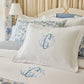 Angelina Sham monogrammed, White 