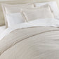 Biagio Jacquard Duvet and Shams on bed, Pearl