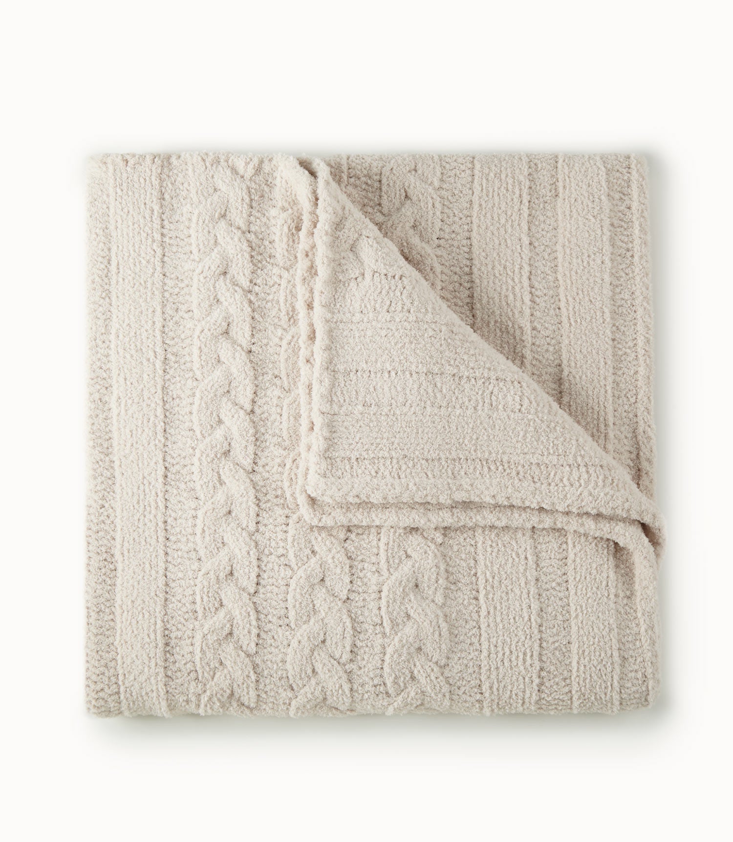cable knit throw Linen