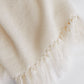 Fairmount Cashmere Throw tassels, Cream