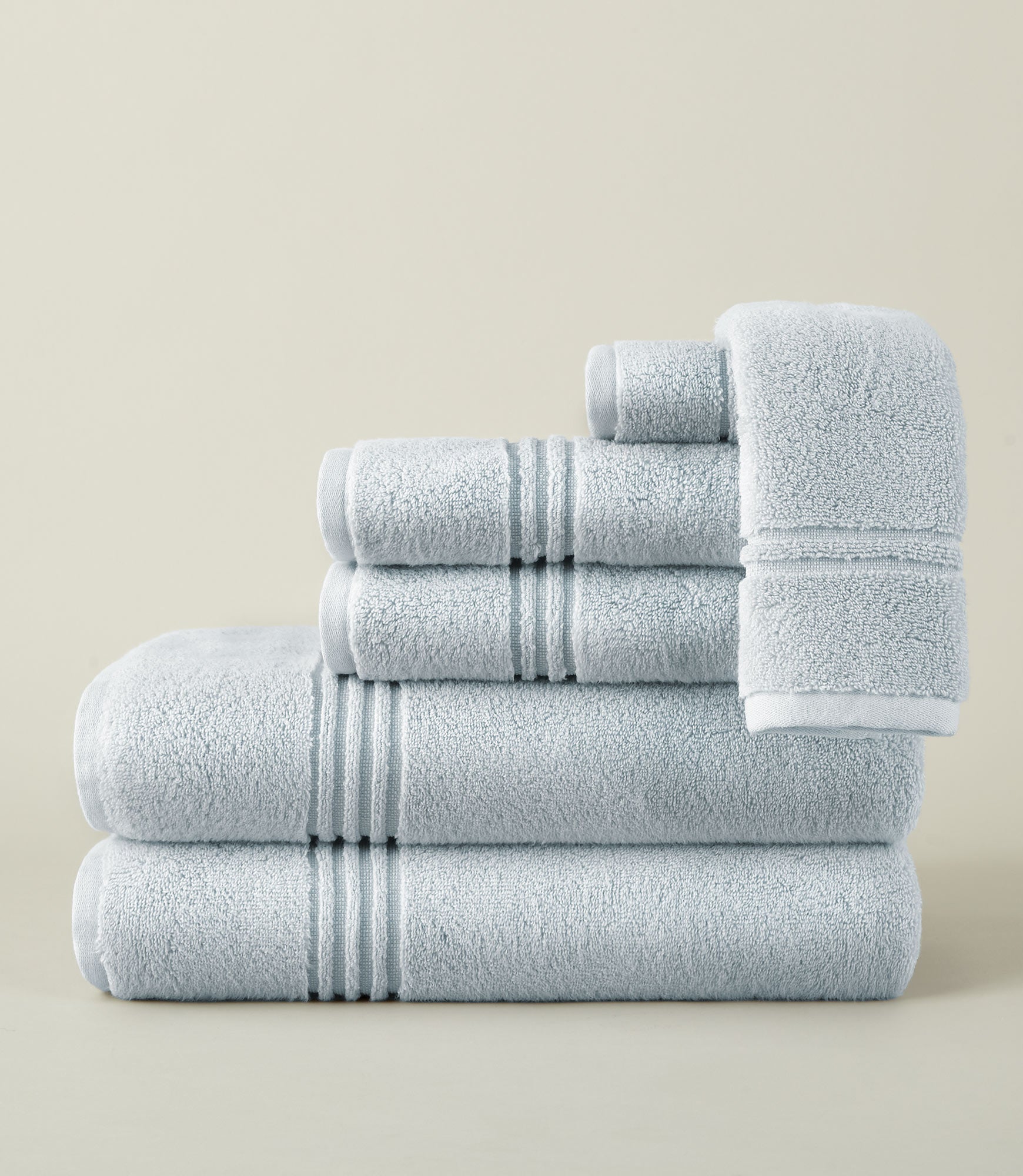 Chelsea Plush Towel Set Stack Mist