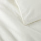 knife edge detail on clara duvet, Ivory