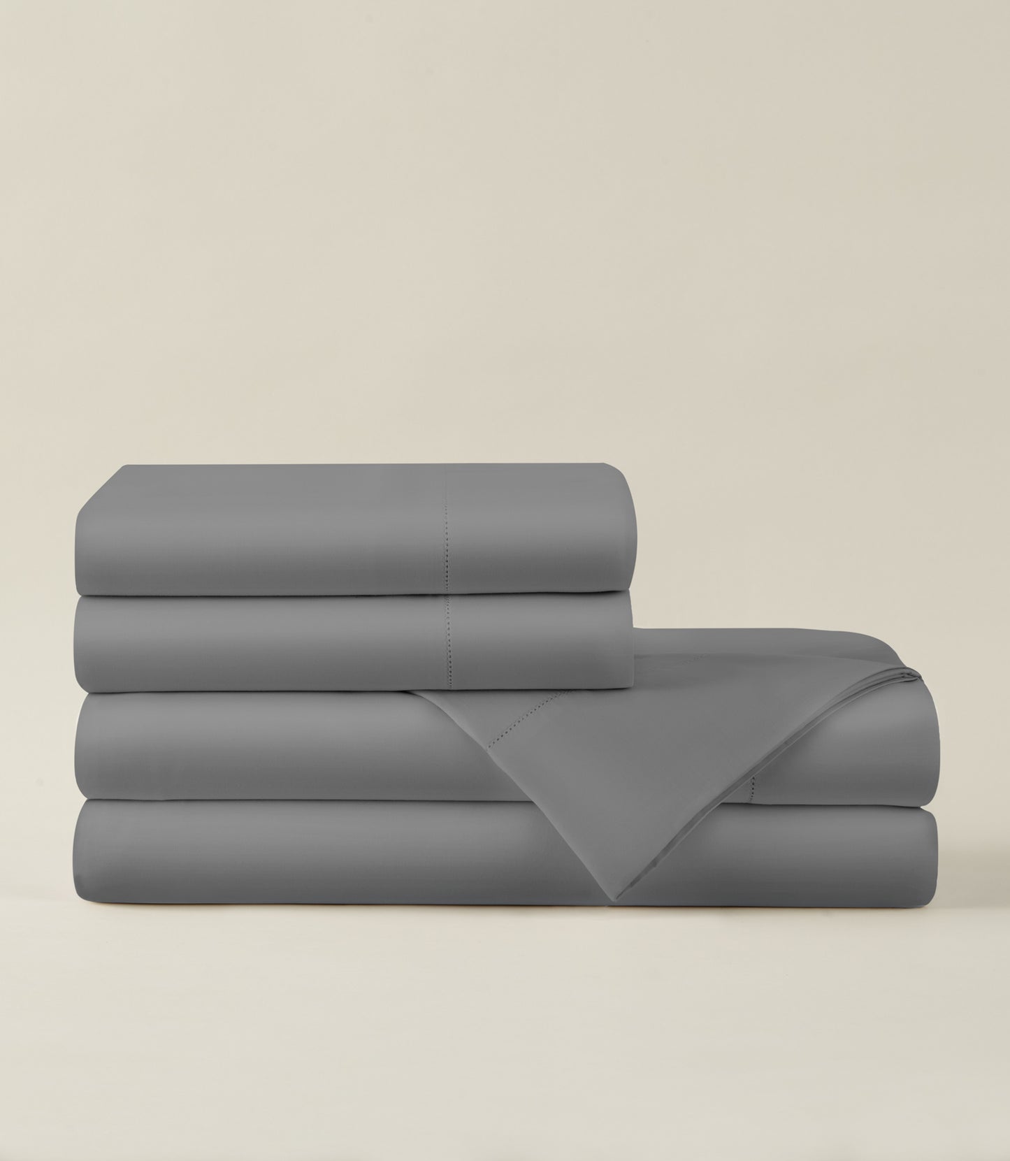 Clara Sateen Sheet Set Dark Gray