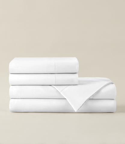 Clara Sateen Sheet Set, White