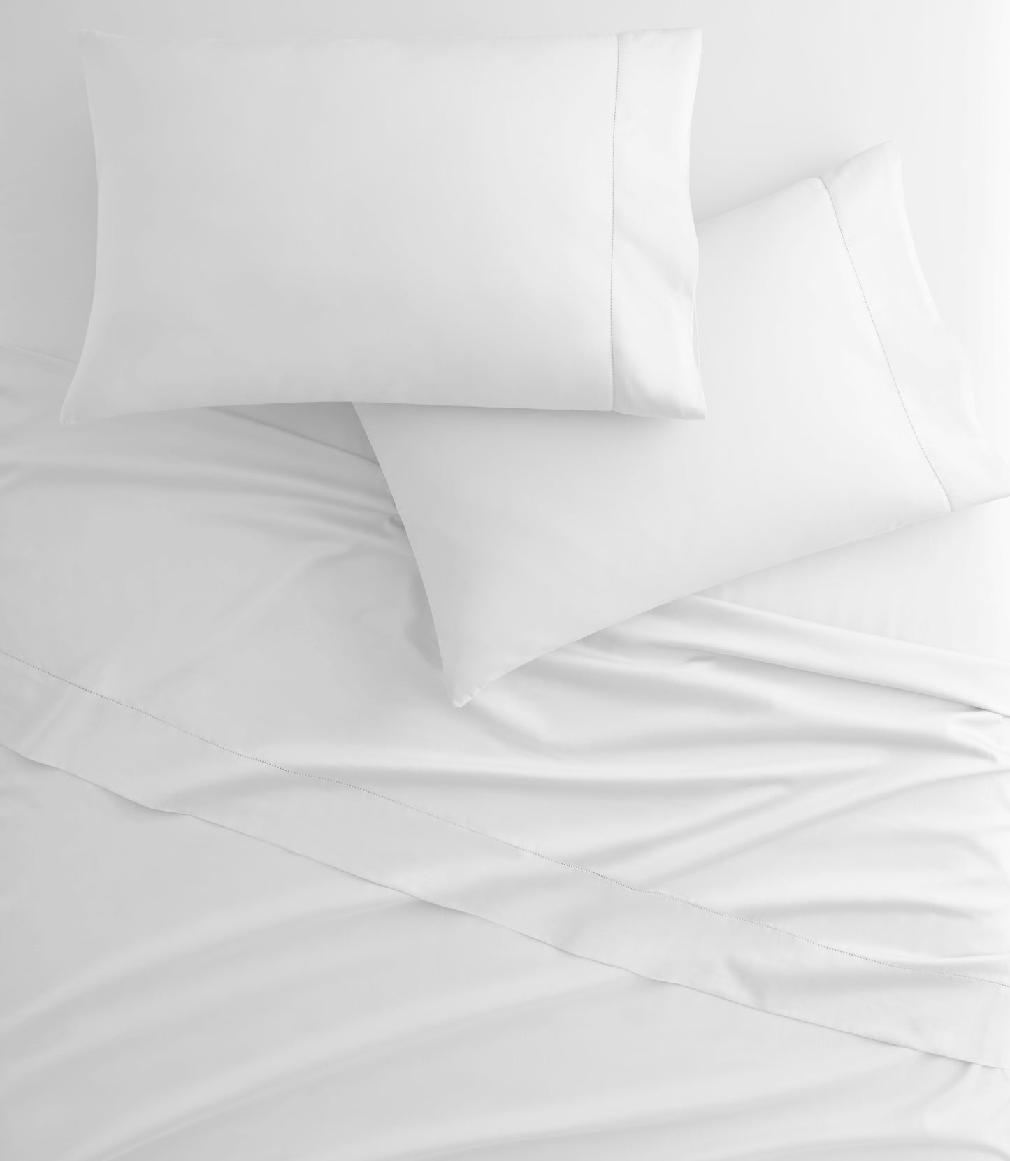 Clara Sateen Pillowcase Lifestyle, White