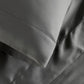 Hemstitch detail on Clara Sateen Sheet Set, Dark Gray