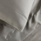 Hemstitch detail on Clara Sateen Sheet Set, Light Gray