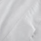 Clara Sateen Sheet Set hemstitch detail, White