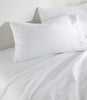 Clara Sateen Sheet Set on bed, White