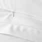 Close up of sham zipper detail. 