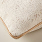 Trim detail on Leather Trim Lumbar Pillow, Leather 