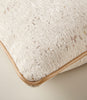 Trim detail on Leather Trim Lumbar Pillow, Leather 
