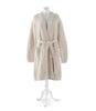 Cozy Waffle Robe modeled, Linen