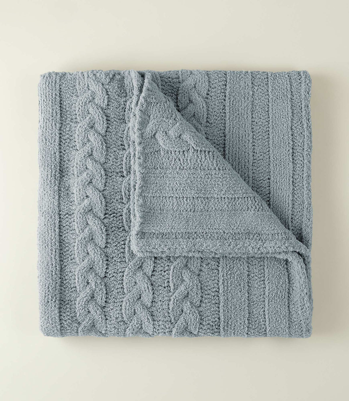 Cozy Knit Throw, Blue