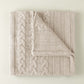 Cable Knit Throw, Linen