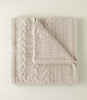 Cable Knit Throw, Linen