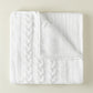 Cable Knit Throw, White
