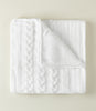 Cable Knit Throw, White