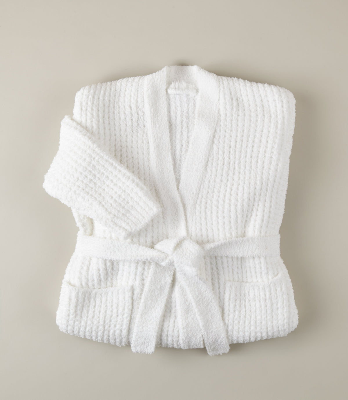 Cozy Waffle Robe, White