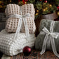 Cozy Throws wrapped under a Christmas tree, Linen Sage White