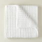 Waffle Knit Throw, White