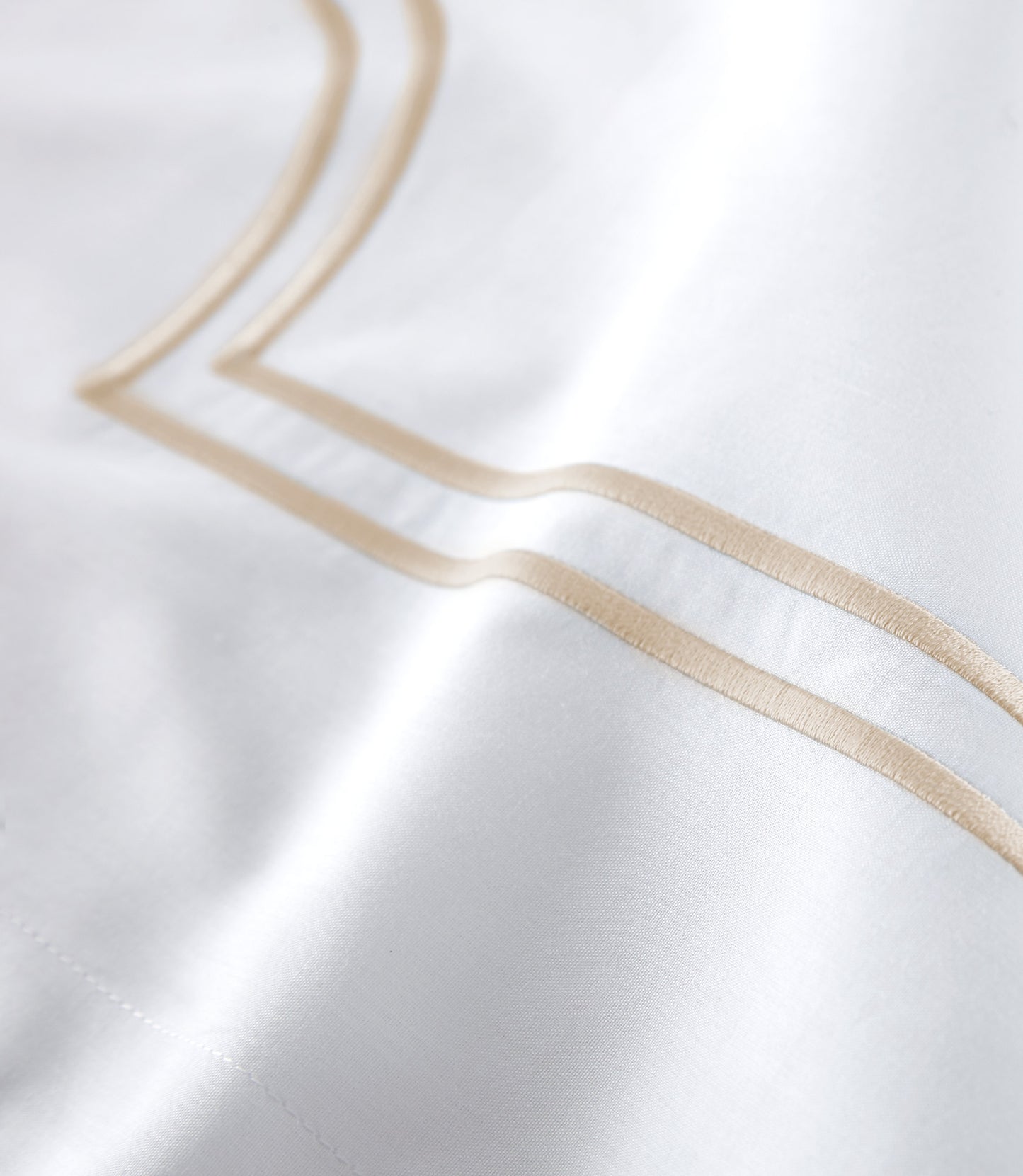 Detail shot of embroidery, Linen