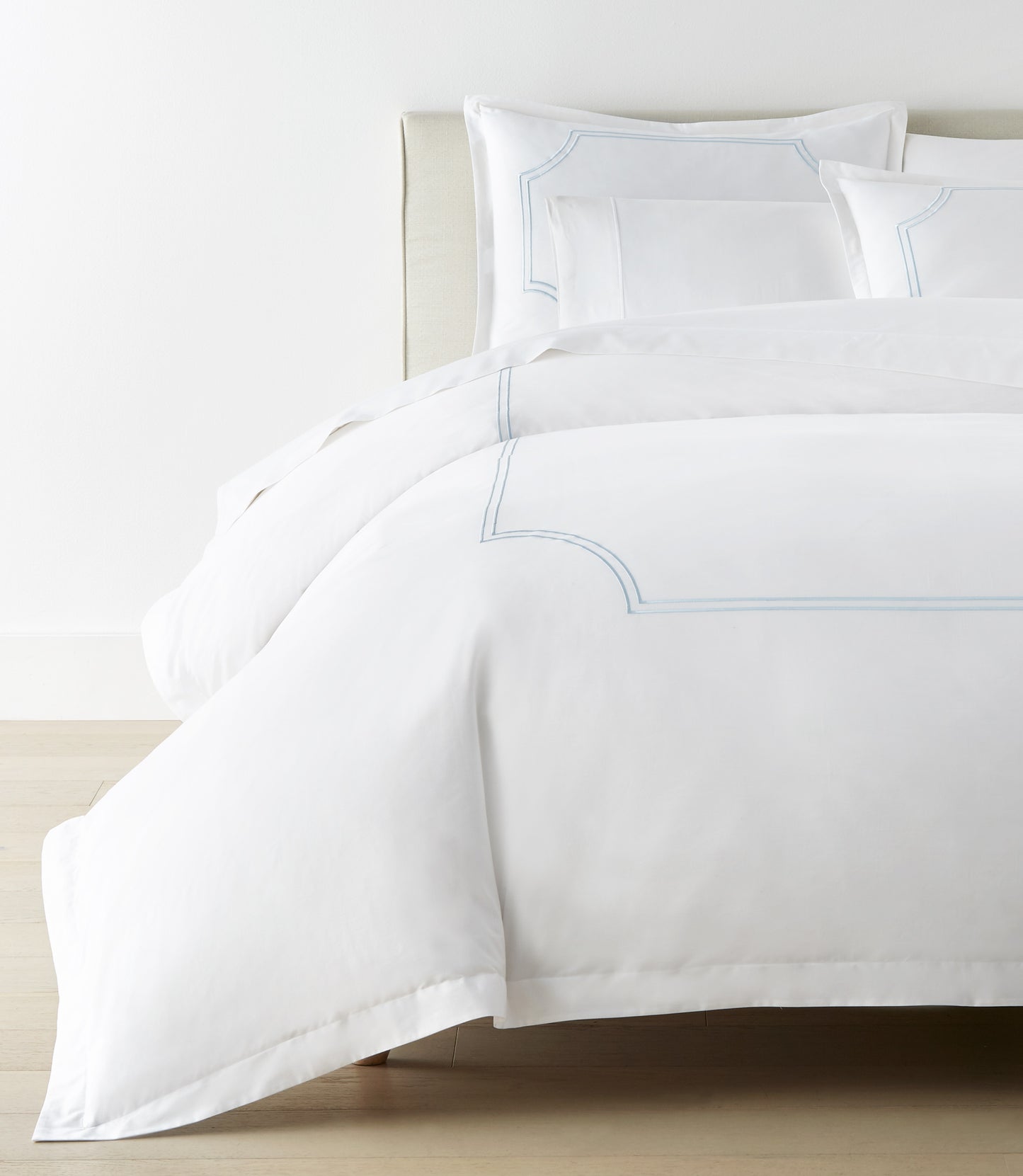 Deco Classic Embroidered Duvet Set lifestyle, Sky
