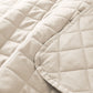 Diamond Quilted Sateen Coverlet Set Taupe  Detail