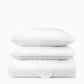 Diamond Quilted Sateen Coverlet Set White