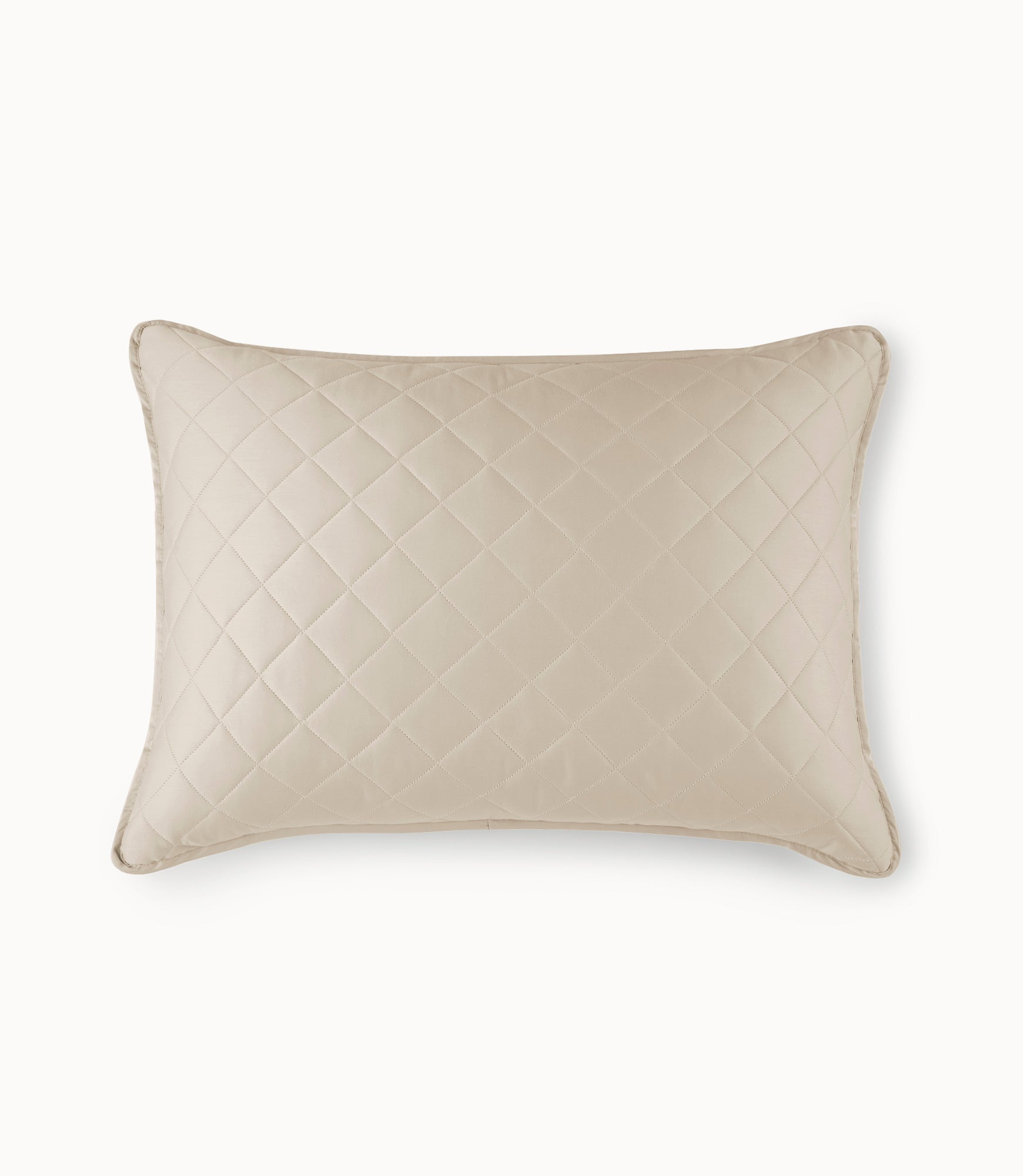 Diamond Quilted Sateen Sham Taupe
