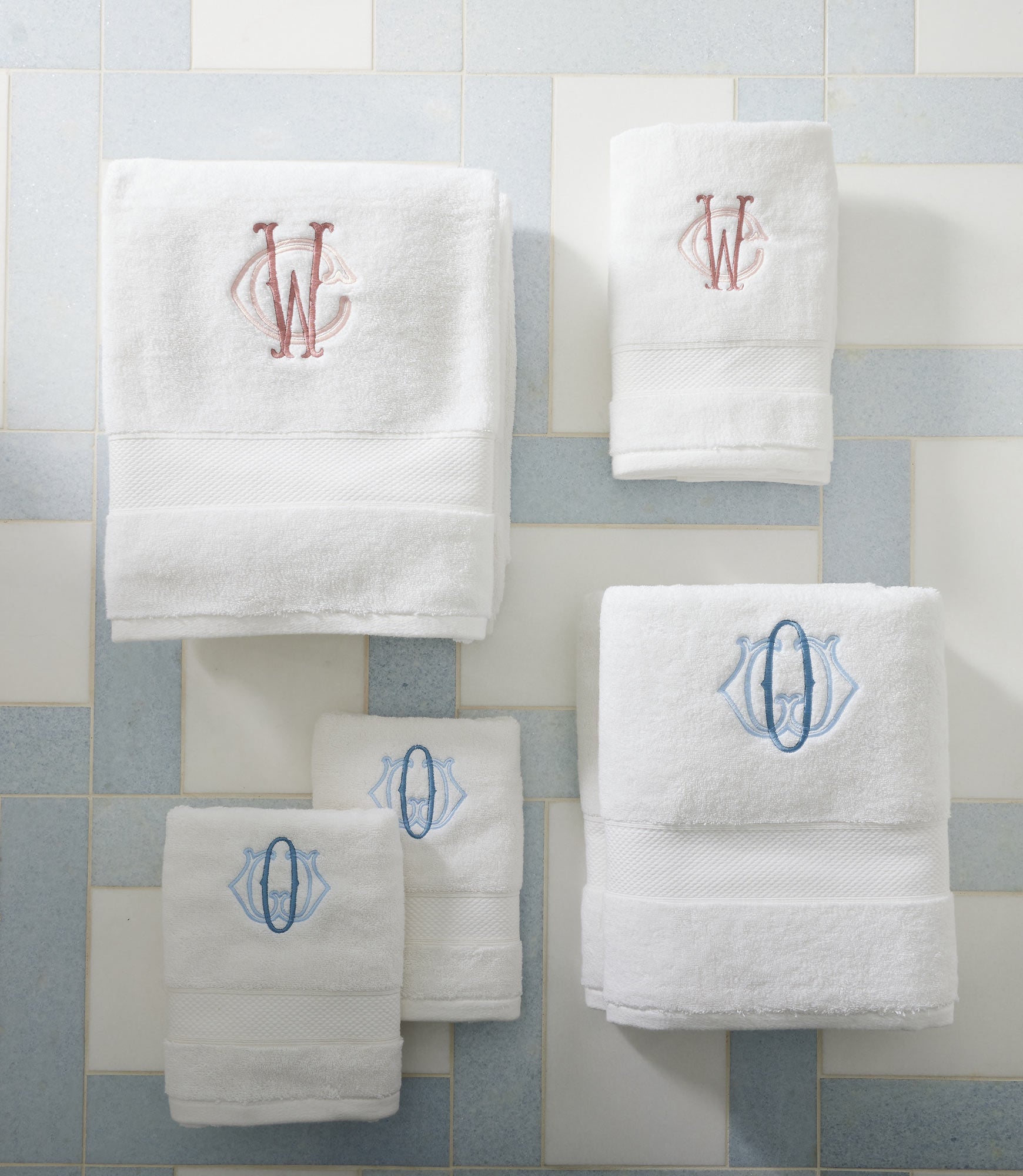 Diamond Towel Set For Bathroom | Peacock Alley