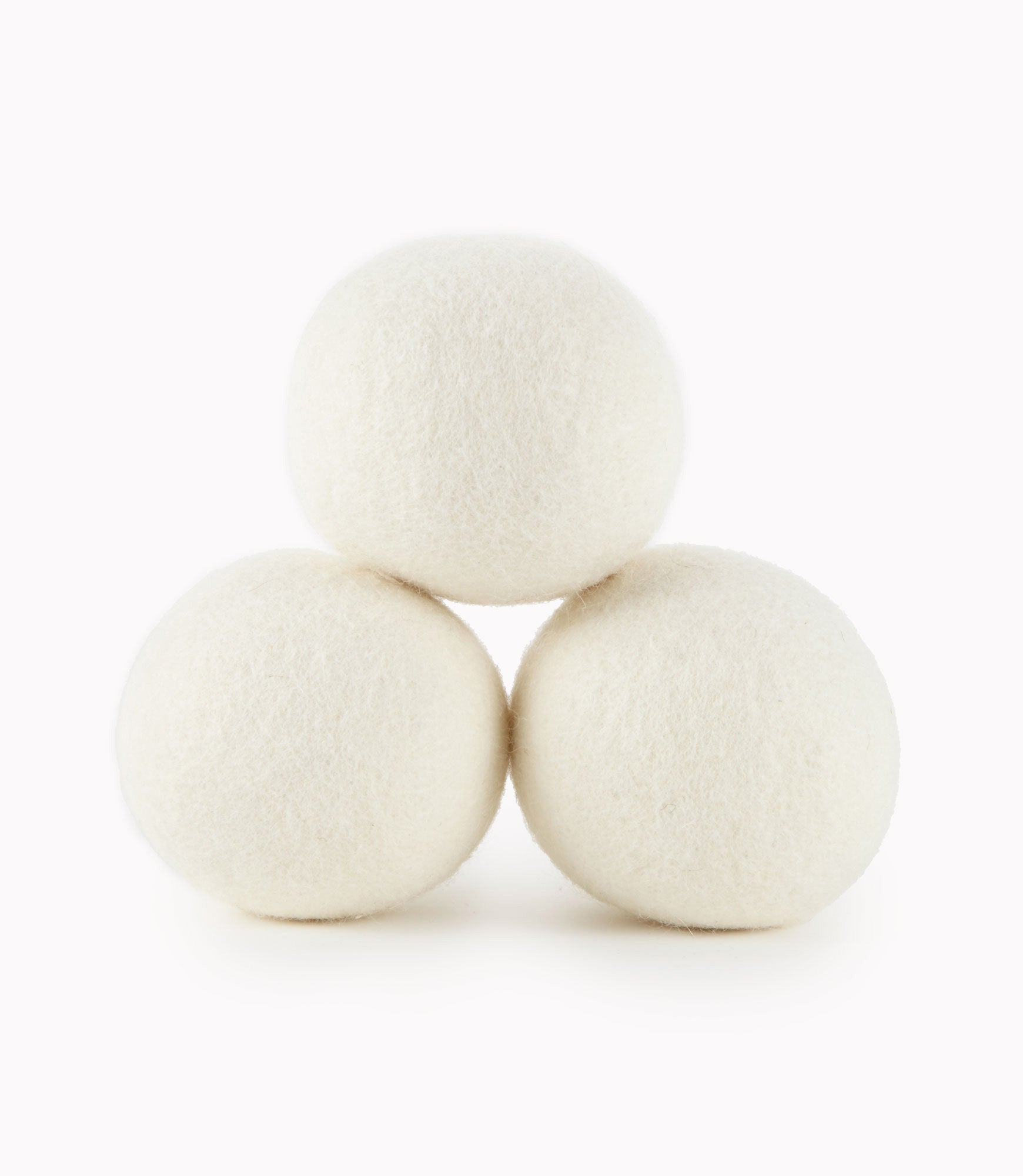 3 wool dryer balls, Cream