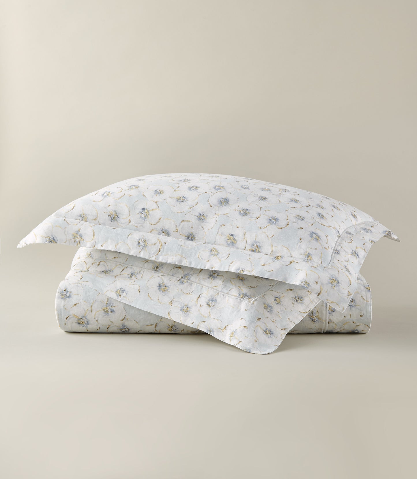 Ella Linen Duvet Set, Sky