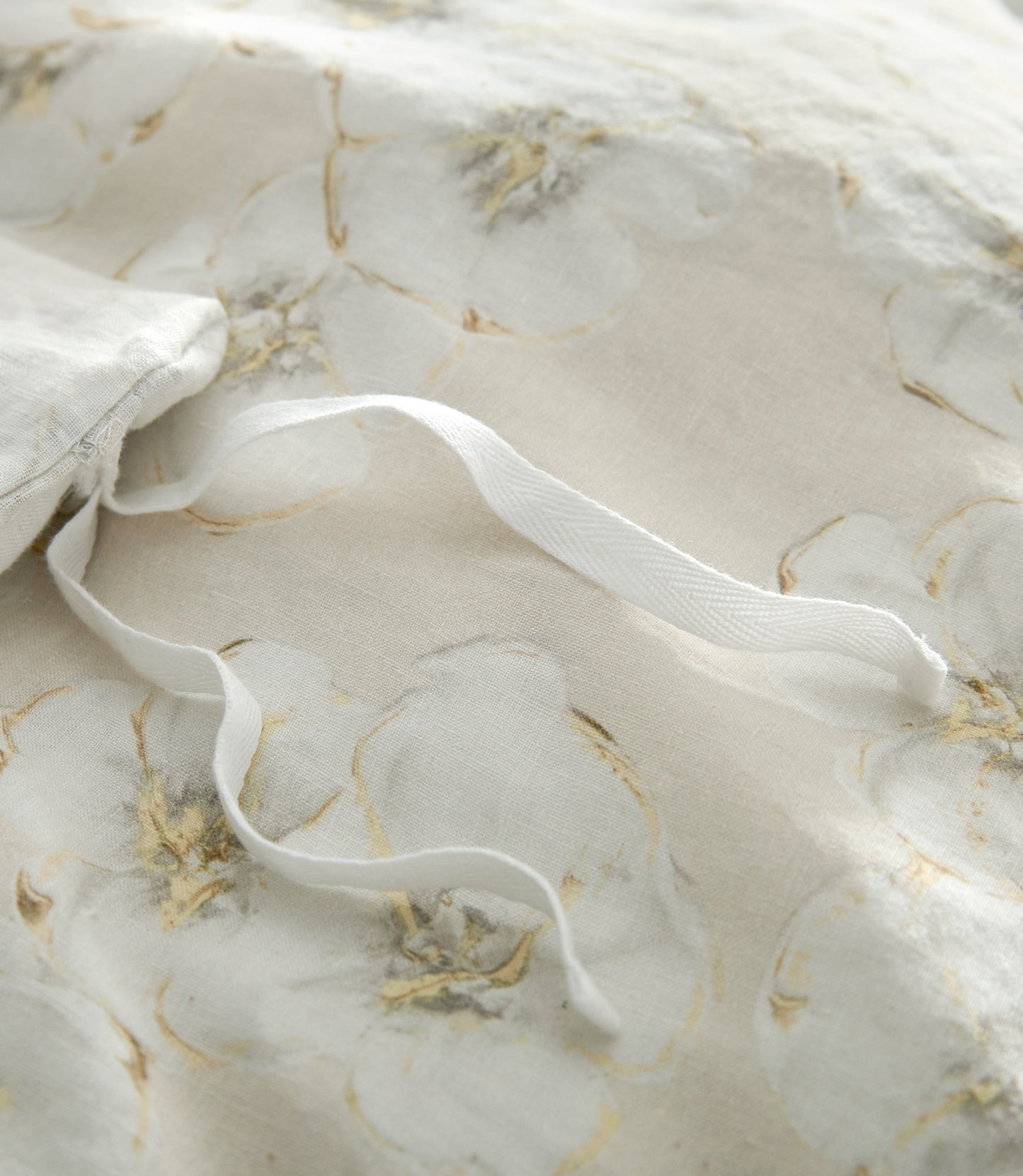 Ella Linen Duvet ties detail, Natural