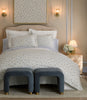 Ella Linen Duvet Set in a styled bedroom scene, Sky