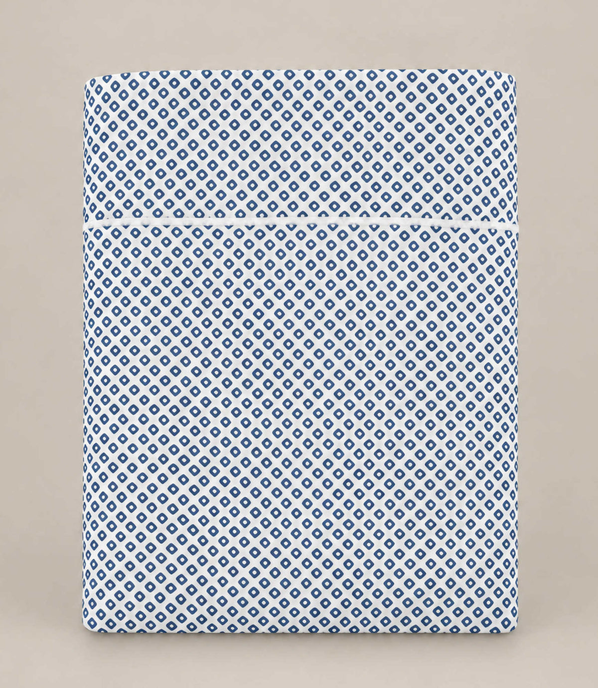 Emma Printed Sateen Flat Sheet, Blue