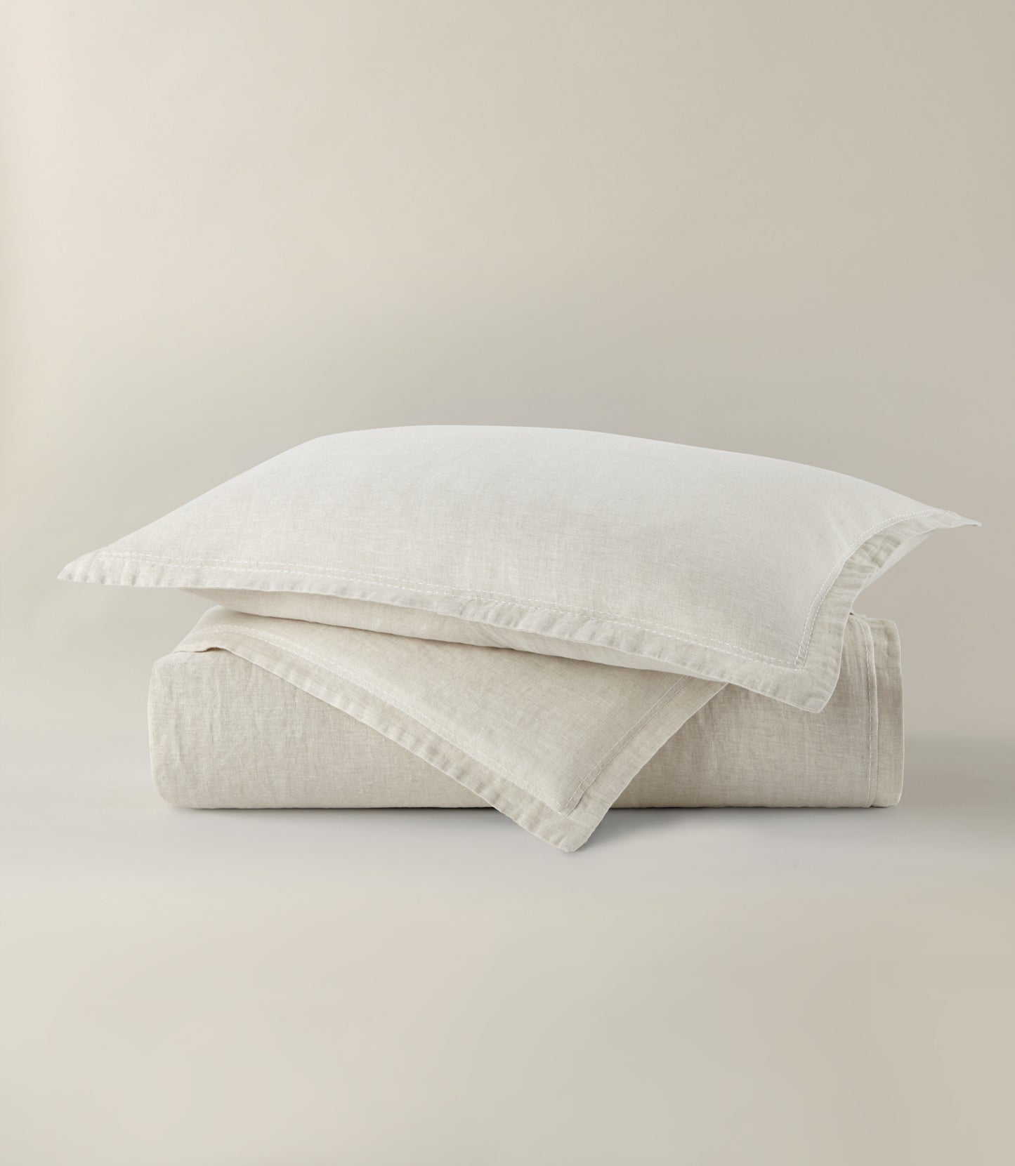 European Washed Linen Duvet Cover, Natural