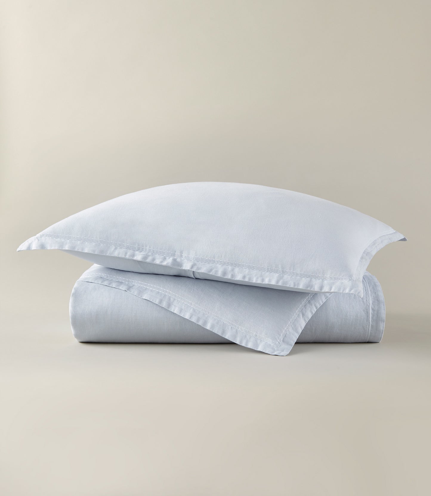 European Washed Linen Duvet in Sky