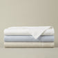 European Washed Linen Sheet Stack White Natural Sky