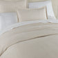 European Washed Linen Shams on bed with duvet, Natural