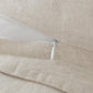 European Washed Linen Duvet Cover hidden zipper, Natural White