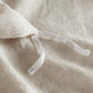 Duvet ties on linen duvet cover, Natural White