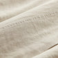 Detail of European Washed Linen Sheets stitching, Natural