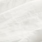 Detail of European Washed Linen Sheets stitching, White