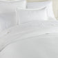 European Washed Linen Duvet Cover on bed, White